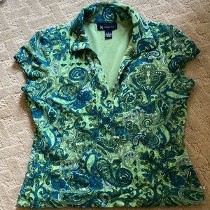 I-N-C International concepts Paisley short sleeve shirt.-large but fits a small